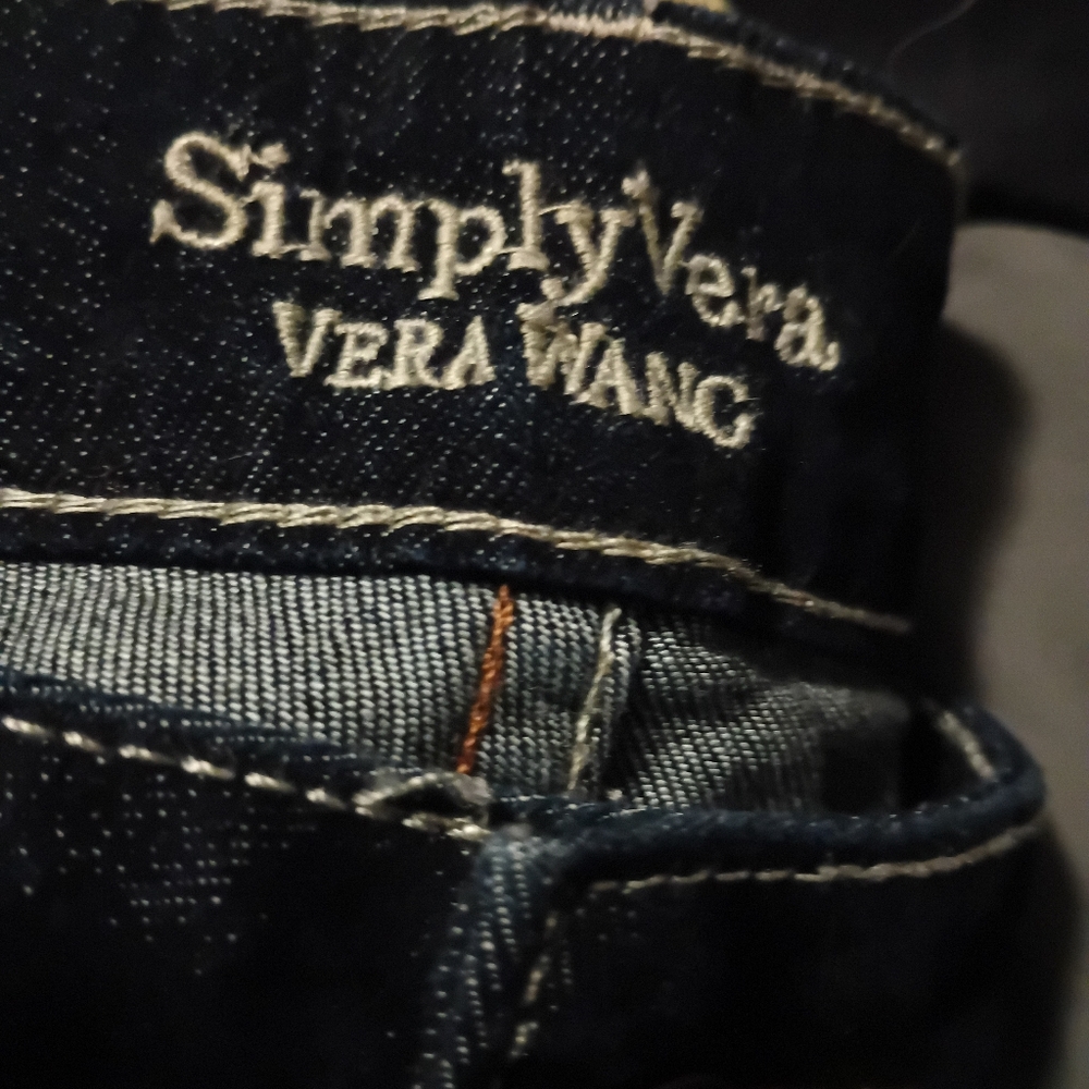 Simply Vera Vera Wang Womans Dark Blue Denim